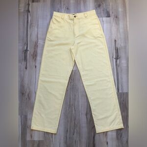 Vintage Polo Ralph Lauren Pants Women's 20 Yellow Cotton Chino 30x30 High Rise